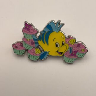 Loungefly Flounder with Cupcakes Disney Pin Little Mermaid Sidekicks F8