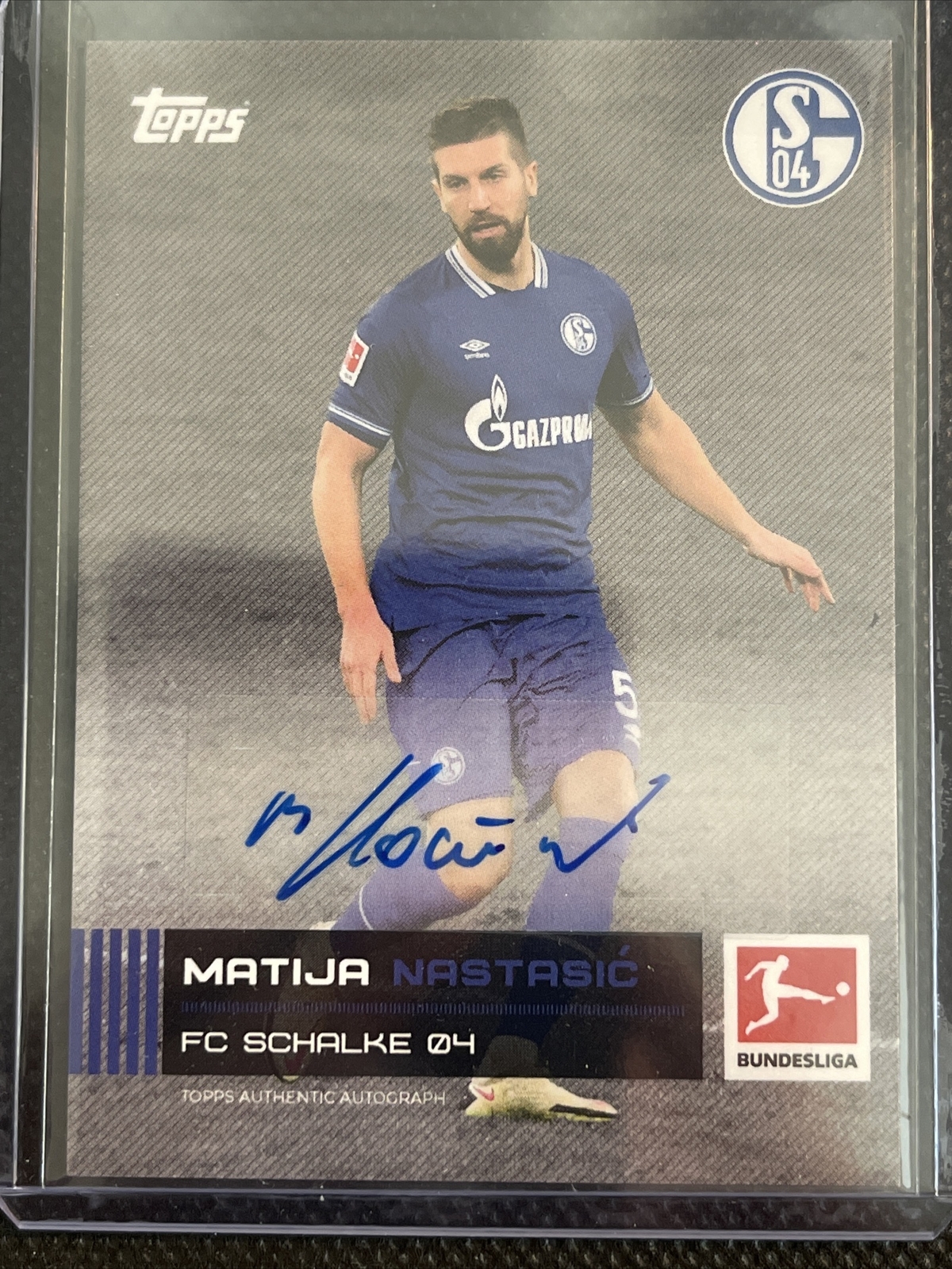 Matija Nastasic 2020-21 Topps Bundesliga Stars Of The Season AUTO Card SCHALKE