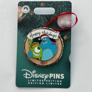 Mike Sulley Monsters Inc  Happy Holidays Ornament Disney Pin LE (B)