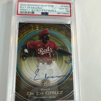 PSA 10 - 2022 Bowman Inception GOLD /50 Auto Elly De La Cruz Reds Rookie GEM MT