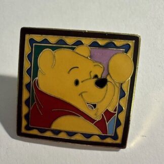 Pooh Frame Stamp Winnie The Pooh Yellow Balloon Disney Pin (E2)