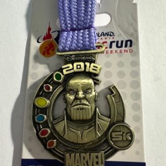Run Disney 5K Marvel Thanos 2018 Disneyland Paris Pin (B)