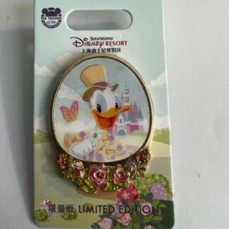 SDR Shanghai Donald Daisy Lenticular Easter Butterfly Disney Pin (B)