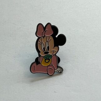Sedesma Baby Minnie Mouse With Pacifier Yellow Bib Black Disney Pin (B2)