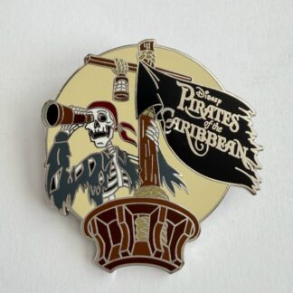 Skeleton in Crow's Nest - Spyglass - Pirates of the Caribbean 2022 Disney Pin H5