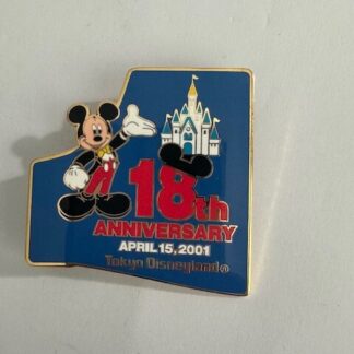 TDL 18th Anniversary Puzzle Frame Pin 2001 Mickey Mouse (B0)