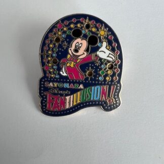 TDL Disney Tokyo Disneyland Fantillusion Sayonara Mickey Mouse Light Up Pin (E4)