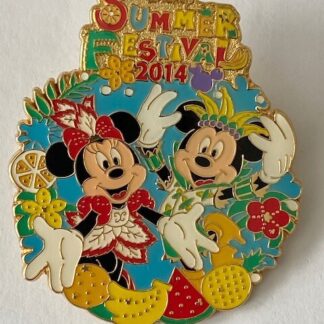 TDS Summer Festival Mickey & Minnie Mouse 2014 Fruit Strawberry Disney Pin (A3)