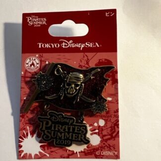 TDS Tokyo Pirates Of The Caribbean Summer Skull Flag 2019 Disney Pin (B)