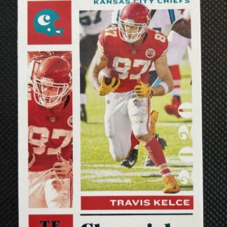 Travis Kelce Panini Chronicles Football Kansas City Chiefs #49 Teal Parallel SP