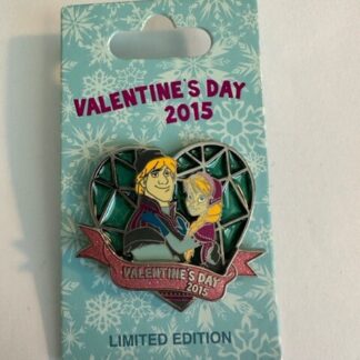 Valentine’s Day 2015 Anna and Kistoff From Frozen Stain Glass Disney Pin (B)
