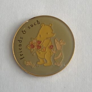 Vintage Disney Pin Friends & Such Classic Pooh and Piglet Round Pin G2