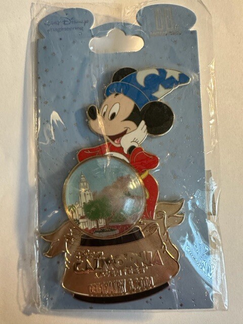 WDI 60th Sorcerer Mickey Snow Globe California Adventure LE 300 Disney Pin (B)