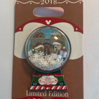 WDW Grand Californian Hotel Gingerbread Snow Globe Chip Dale Snow Disney Pin (B)