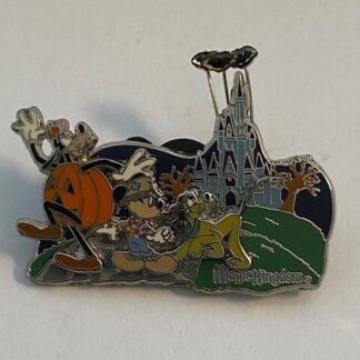 WDW MNSSHP Passholder Kingdom Mickey Pluto Goofy Halloween Disney Pin LE (A2)