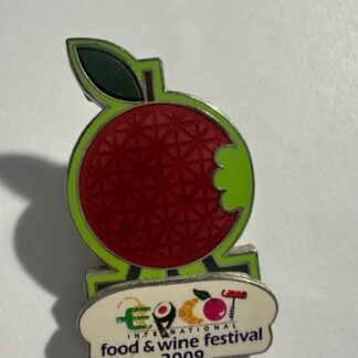 WDW - Spaceship Earth as an Apple - Epcot Food and Wine Festival 2 Disney Pin B2