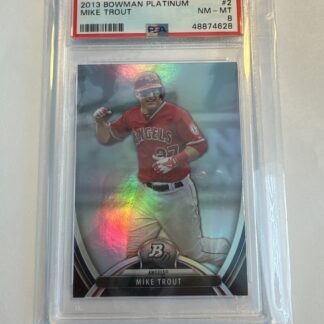 2013 Bowman Platinum #2 Mike Trout Angels PSA 8
