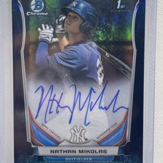 2014 Bowman Prospect Chrome Bubbles Refractor /99 Nathan Mikolas #BCAP-NM Auto