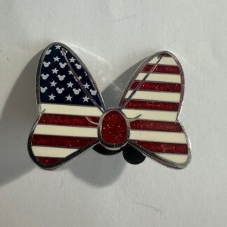 2015 Minnie Mouse Bow - USA American Flag Disney Pin A0