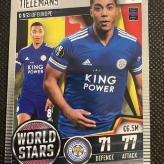 2020-21 Topps Match Attax 101 World Stars #157 Youri Tielemans - Leicester