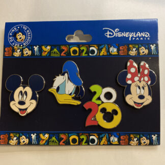 2020 Mickey Donald Minnie Disneyland Paris Dlrp Dlp Booster Set Disney Pin B