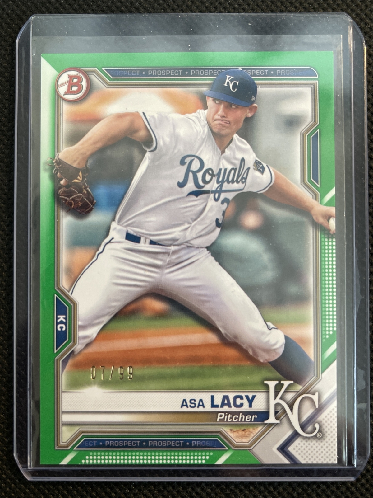 ASA LACY 2021 Bowman Prospects Green Paper 07/99 Kansas City Royals #BP-83