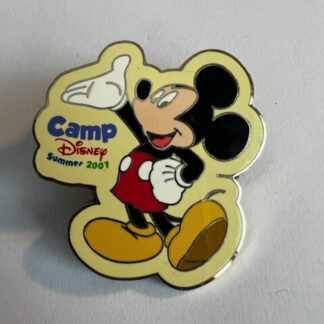 Camp Disney Summer 2001 Mickey Mouse Yellow Disney Pin (C1)