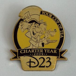 D23 Mad Hatter Charter Year 2009 Your Cup of Tea Alice in Wonder Disney Pin H7
