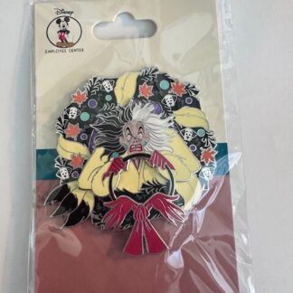 DEC Cruella De Vil 101 Dalmatians Villains Wreath Halloween Disney Pin LE 400 B