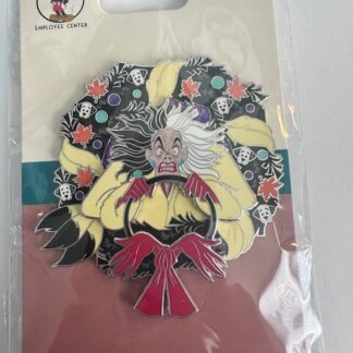 DEC Cruella De Vil 101 Dalmatians Villains Wreath Halloween LE 400 Disney Pin B