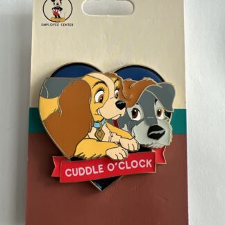 DEC Disney Employee Center Lady and The Tramp Cuddle O'Clock Valentine LE Pin B