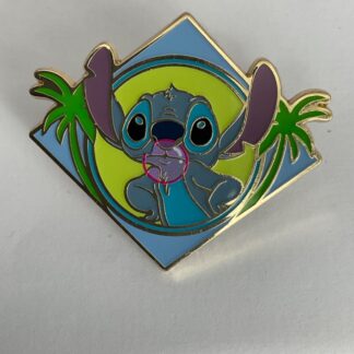DISNEY'S LOUNGEFLY LILO & STITCH ENAMEL PIN -  BUBBLEGUM BLOWING A8
