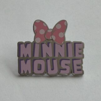 DLP - Minnie Mouse Name Sign with Hairbow - Dots Booster 2024 Disney Pin H5