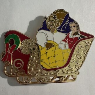 DSSH Princess Couple Holiday Sleigh Surprise Beauty And The Beast Disney Pin B3