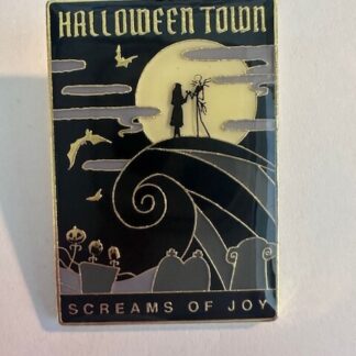 Disney 2021 Nightmare Before Christmas Halloween Town Screams Poster Pin (D8)