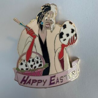 Disney Auction P.I.N.S Happy Easter Cruella De Vil Dalmatians Disney Pin LE (A0)