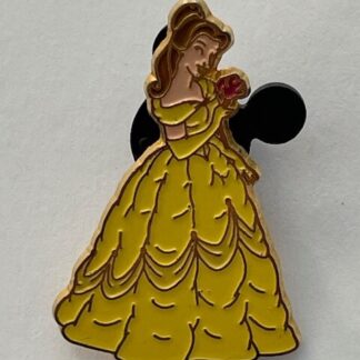 Disney Beauty and the Beast Belle Holding Red Rose Pin (D9)