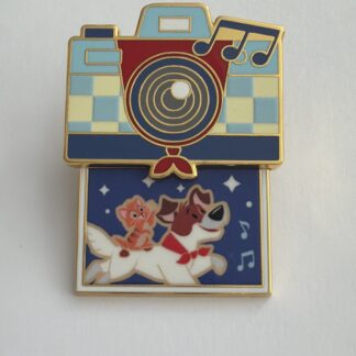 Disney Cats & Dogs Camera Sliding Pin Blind Box Oliver & Company Dodger G0
