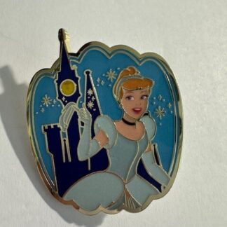 Disney Cinderella Castle Portrait Pumpkin Glass Slipper Enamel Pin (E1)