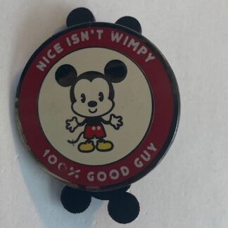 Disney Direct Cuties Logos Mickey Nice Isn’t Wimpy 100% Good Guy Disney Pin (B7)