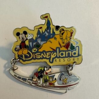 Disney Disneyland Resort Monorail Dangle Fab 4 Pluto Goofy Pin (C2)