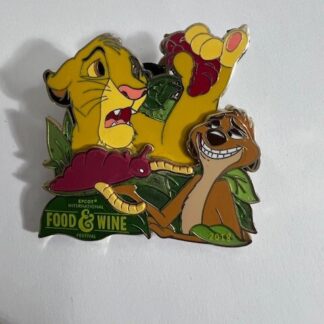 Disney Epcot Food and Wine Festival Pin Lion King Simba Timon Grub 2018  (E6)
