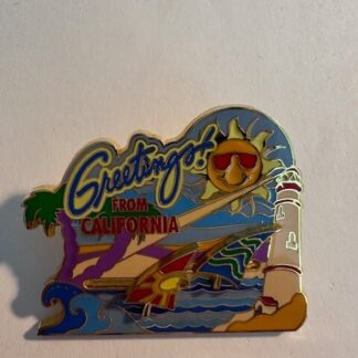 Disney Greetings From California Sailboats Slider Pin (D5)