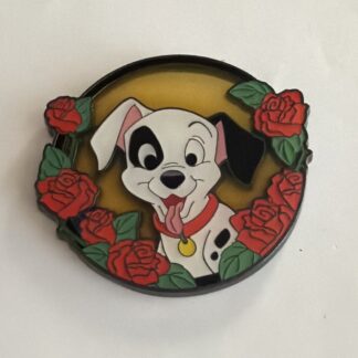 Disney Loungefly Dogs Floral Stained Glass Pin Patch 101 Dalmatians C1