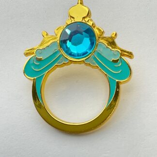 Disney Loungefly Princess Jasmine Aladdin Blue Aqua Gemstone Ring Pin G3