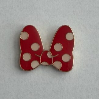Disney Minnie Mouse Enamel Pin Red Bow with White Polka Dots  Disney Pin H0