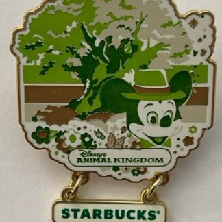 Disney Parks WDW Mickey Mouse Starbucks Coffee Animal Kingdom Tree Pin (C4)