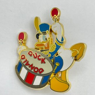 Disney Pin Donald Duck Drummer Marching Band Red White Blue G2