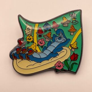 Disney Pin Loungefly Alice in Wonderland Puzzle Map Blue Caterpillar F8