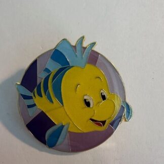 Disney Pin Loungefly Princess Sidekick Stained Glass Flounder Little Mermaid (D2